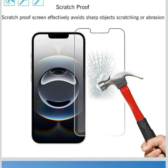 New Tempered Glass iPhone Screen Protectors 16e iPhone 14 iPhone 13 &13 Pro READ - Picture 9 of 9
